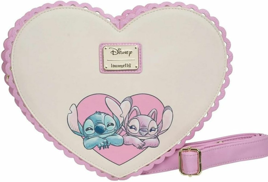 Loungefly Crossbody Handbags | Loungefly Lilo & Stitch Angel Kiss Chocolate Box Heart Crossbody Purse