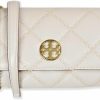 Tory Burch Crossbody Handbags | Tory Burch Womens 150076 Willa Diamond Quilted Soft Leather Crossbody Chain Wallet Bag, (001 Black)