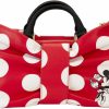 Loungefly Crossbody Handbags | Loungefly Minnie Mouse Rocks The Dots Classic Bow Figural Crossbody Bag