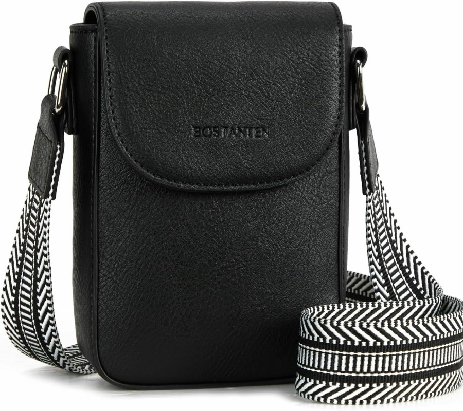 BOSTANTEN Crossbody Handbags | Bostanten Small Crossbody Bags For Women Trendy Leather Phone Wallet Purses Handbags Adjustable Guitar Strap