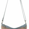 The Sak Crossbody Handbags | The Sak Lucia Crossbody In Crochet, Adjustable Crossbody Strap, Sand & Sea Stripe