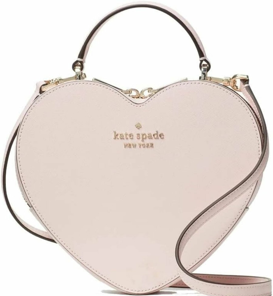 Kate Spade New York Crossbody Handbags | Kate Spade New York Love Shack Heart Purse (Chalk Pink)