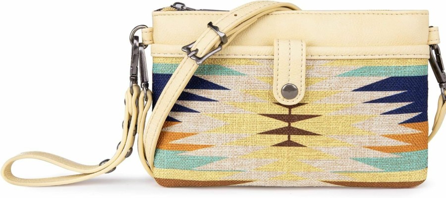 Montana West Crossbody Handbags | Wrangler Western Cowhide Crossbody Bags For Women Clutch Wristlet Purse