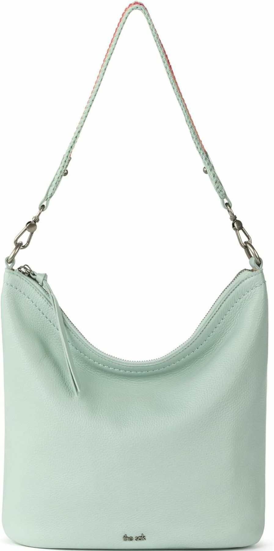 The Sak Crossbody Handbags | The Sak Jasmine Bucket Crossbody Purse - Premium Leather Women'S Handbag For Everyday & Travel - Cross Body Shoulder Bag With Zipper Closure & Pockets - Aqua