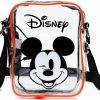 Buckle-Down Crossbody Handbags | Disney Bag, Crossbody Light Up, Disney Mickey Mouse Winking Expression, Transparent, Clear Pvc