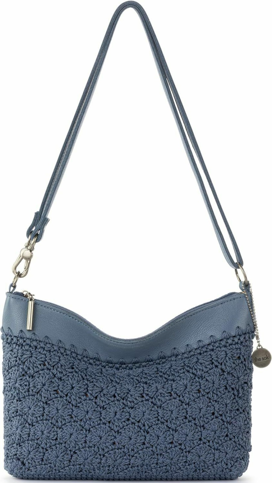 The Sak Crossbody Handbags | The Sak Lumi Convertible Crossbody Purse - Hand Crochet Women'S Handbag For Everyday & Travel, 3-In-1 Small Crossbody Bag With Zipper Closure & Pockets - Maritime Primrose