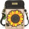 CHALA Crossbody Handbags | Chala Crossbody Cell Phone Purse | Women'S Wristlet Handbags With Adjustable Strap (Sepcial Edition_ Ivory Sunflower)