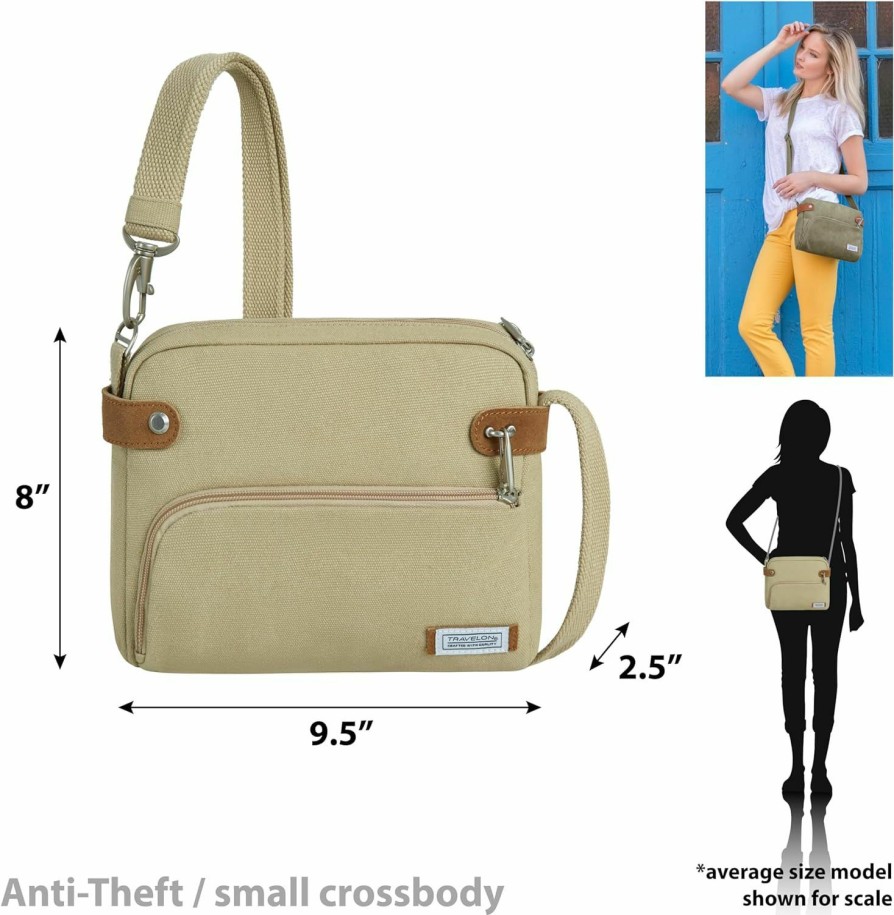 Travelon Crossbody Handbags | Travelon Heritage Anti-Theft Crossbody, Natural