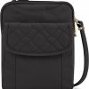 Travelon Crossbody Handbags | Travelon Anti-Theft Signature Quilted Slim Pouch Bag, Black