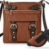 JESSIE & JAMES Crossbody Handbags | Jessie & James 2 Toned Belt Concealed Carry Crossbody Bag With Lock And Key