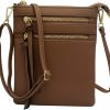 Bveyzi Crossbody Handbags | Bveyzi Women'S Small Crossbody Purse Multi-Pocket Lightweight Crossover Travel Bag Over The Shoulder With Extra Long Strap