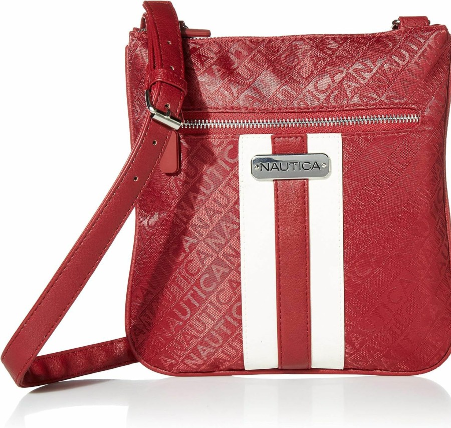 Nautica Crossbody Handbags | Nautica Lakeside Signature Jaquard North South Crossbody Bag