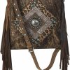 ARIAT Crossbody Handbags | Ariat Women'S Nashville Calf Hair Brown Crossbody Bag