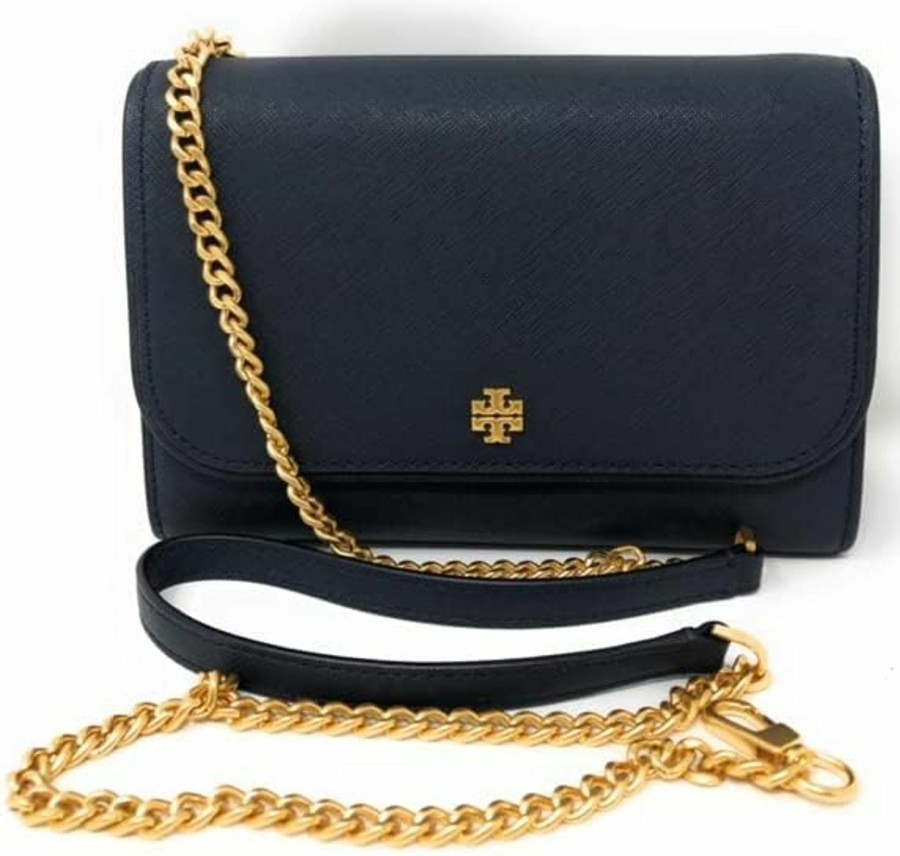 Tory Burch Crossbody Handbags | Tory Burch Emerson Chain Wallet Crossbody - Navy