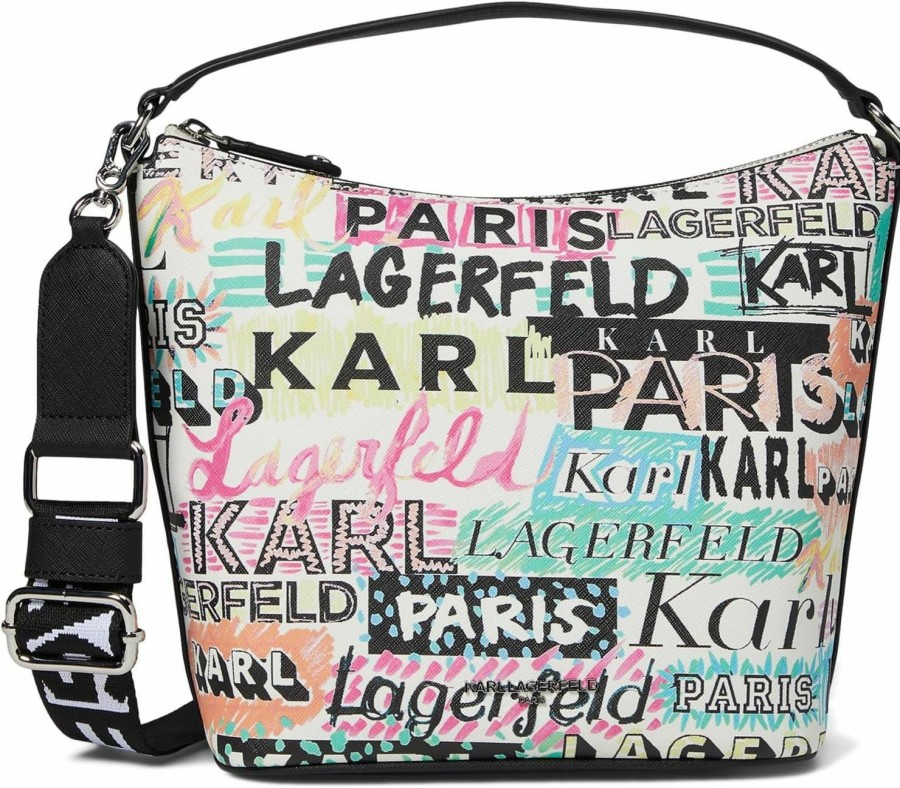 Karl Lagerfeld Paris Crossbody Handbags | Karl Lagerfeld Paris Maybelle Bucket, Pastel Multi