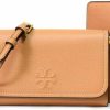 Tory Burch Crossbody Handbags | Tory Burch Womens 146467 Thea Pebbled Leather With Gold-Tone Hardware Crossbody Bag With Flat Wallet