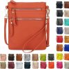 Solene Crossbody Handbags | Solene Women'S Crossbody Bag Multi Zipper Pockets With Detachable Wristlet, Lightweight Travel Purse, Cell Phone Purses