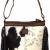 STS Ranchwear Crossbody Handbags | Sts Ranchwear Women'S Ponderosa Crossbody, Tornado Brown With Genuine Cowhide & Leather Fringe Accents