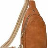 PS PETITE SIMONE Crossbody Handbags | Ps Petite Simone Vegan Leather Sling Bag For Women,Crossbody Bags For Women,Trendy Waist Packs With Guitar Strap