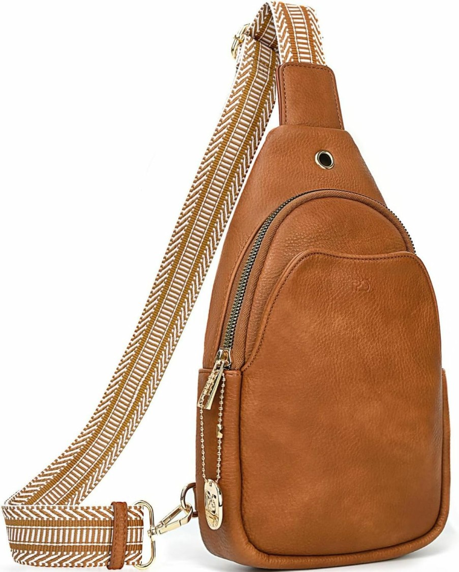 PS PETITE SIMONE Crossbody Handbags | Ps Petite Simone Vegan Leather Sling Bag For Women,Crossbody Bags For Women,Trendy Waist Packs With Guitar Strap