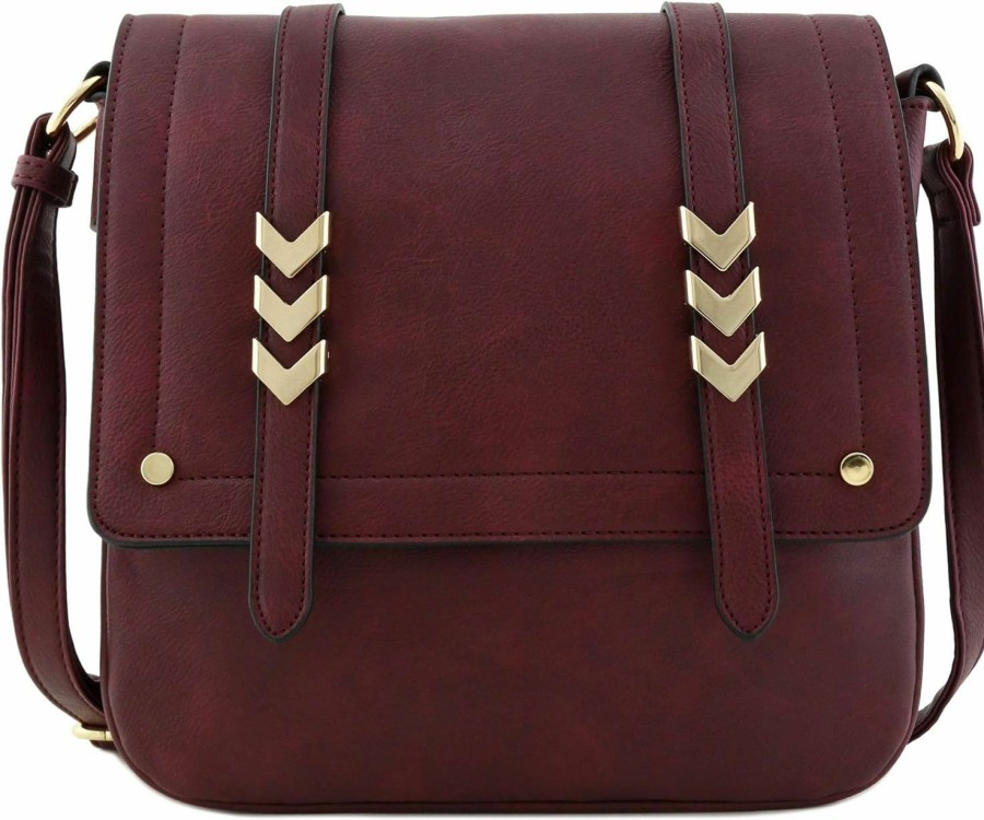 ALYSSA Crossbody Handbags | Alyssa Double Compartment Large Flapover Crossbody Bag