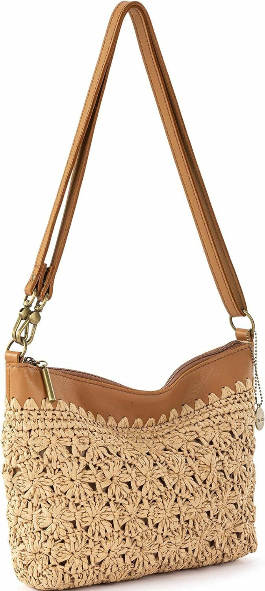 The Sak Crossbody Handbags | The Sak Lumi Crossbody In Straw, Convertible Crossbody, Natural Primrose Straw