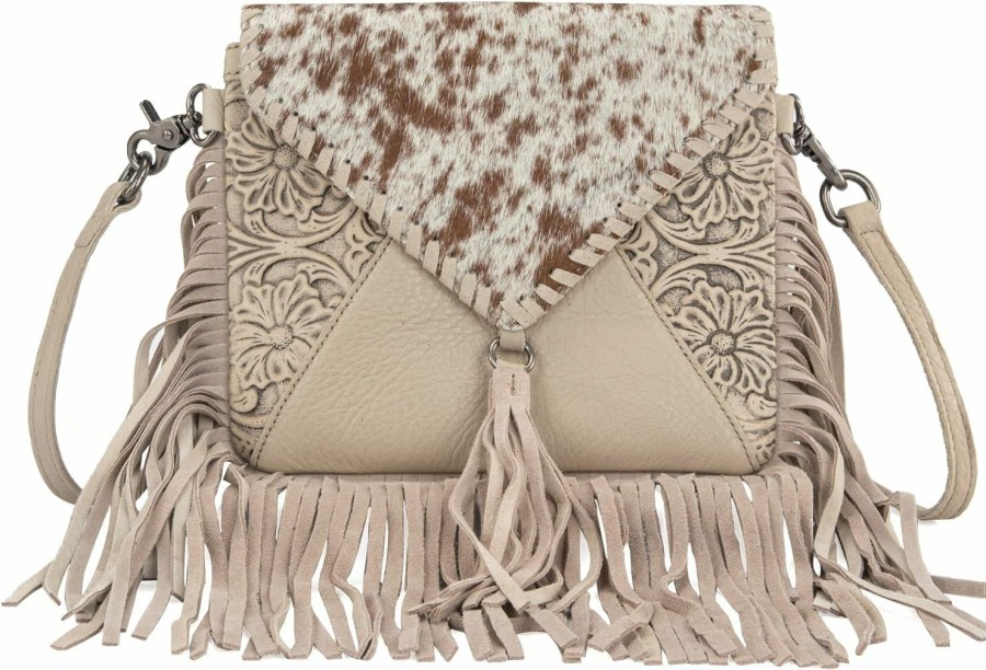 Montana West Crossbody Handbags | Fringe Purse Small Crossbody Bags For Women Western Purses Vintage Leather Cross Body Purses Women'S Crossbody Handbags Lss-Mwr-064Bg