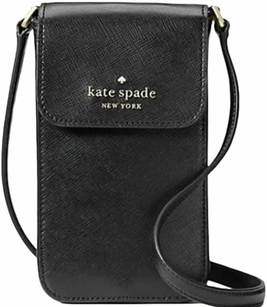 Kate Spade New York Crossbody Handbags | Kate Spade Staci North South Flap Phone Crossbody (Black)