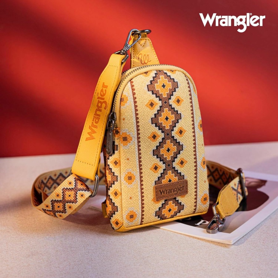 Wrangler Crossbody Handbags | Wrangler Aztec Crossbody Sling Bags For Women Cross Body Purse With Detachable Strap