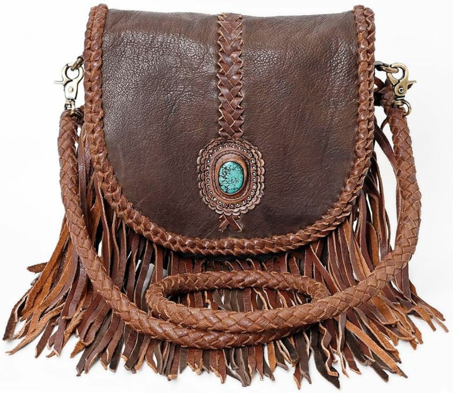 American Darling Crossbody Handbags | American Darling Messenger Full Grain Genuine Leather Western Women Bag Handbag Purse | Cute Messenger Bag