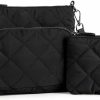 WESTBRONCO Crossbody Handbags | Westbronco Quilted Crossbody Bags For Women Multi Zipper Pockets Nylon Purses With Wallet Set