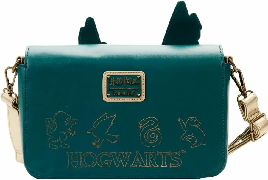 Loungefly Crossbody Handbags | Loungefly Harry Potter Golden Hogwarts Crossbody Bag With Pouch