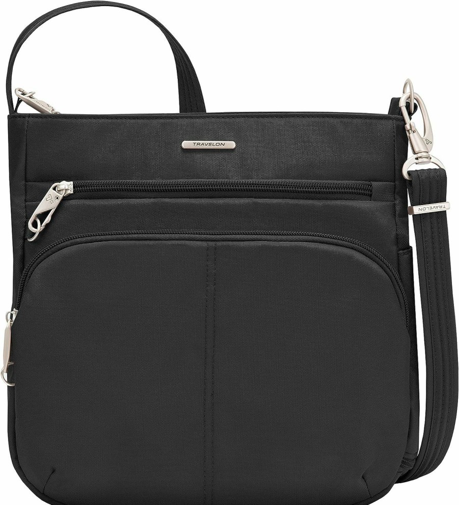 Travelon Crossbody Handbags | Travelon Anti-Theft Classic N/S Crossbody, Black