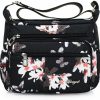 Nawoshow Crossbody Handbags | Nawoshow Nylon Floral Multi-Pocket Crossbody Purse Bags For Women Travel Shoulder Bag