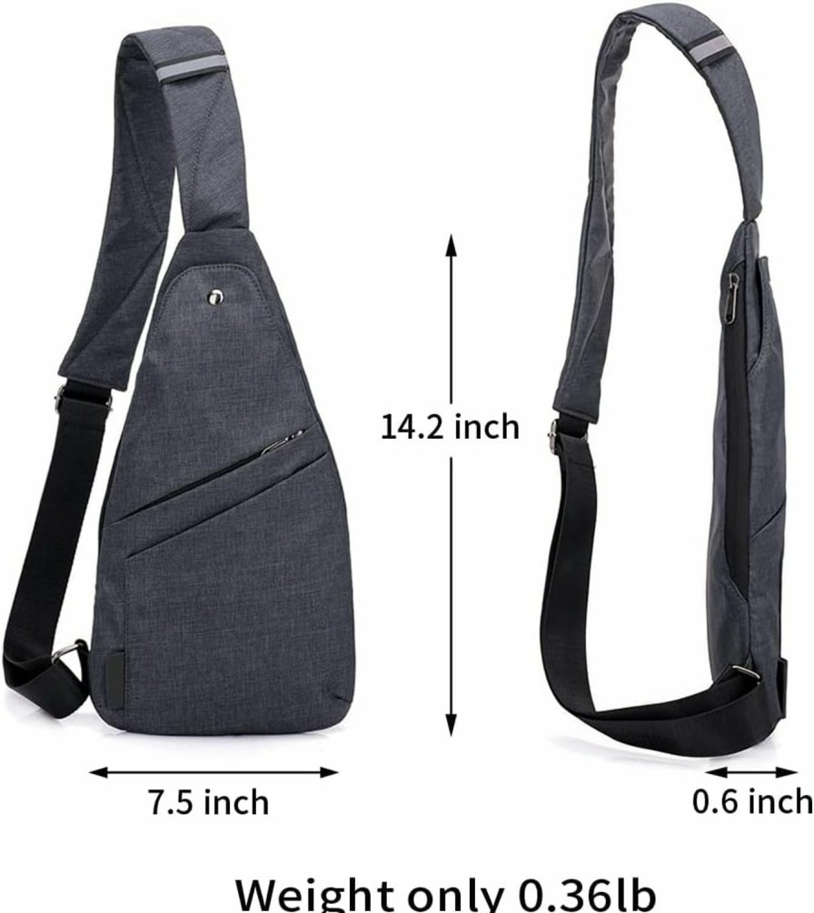 Suyzufly Crossbody Handbags | Suyzufly Slim Sling Bag For Men Women Water Resistance Lightweight Small Shoulder Crossbody Chest Bag