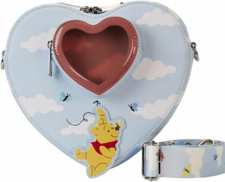 Loungefly Crossbody Handbags | Loungefly Winnie The Pooh Balloons Heart Crossbody Bag Winnie The Pooh Bags