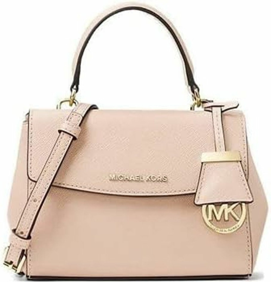 Michael Kors Crossbody Handbags | Michael Kors Ava Extra Small Saffiano Leather Crossbody (Soft Pink)