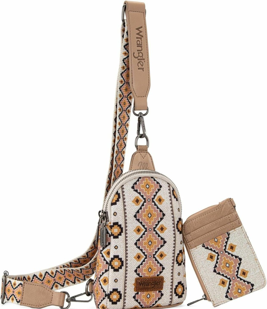 Wrangler Crossbody Handbags | Wrangler Aztec Crossbody Sling Bags For Women Wallet Set