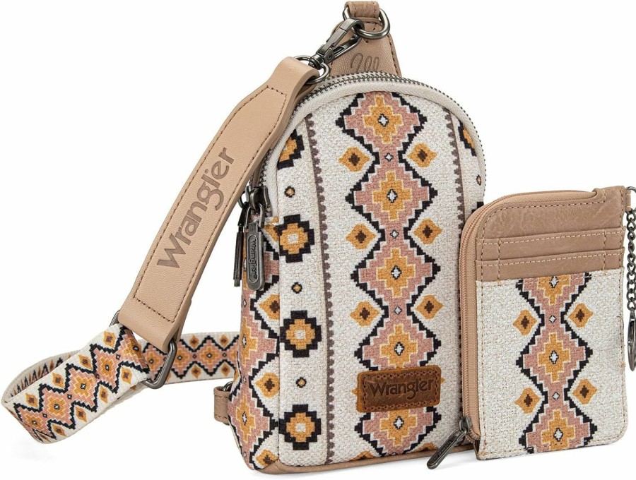 Wrangler Crossbody Handbags | Wrangler Aztec Crossbody Sling Bags For Women Wallet Set