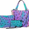 LOVEVOOK Crossbody Handbags | Lovevook Geometric Luminous Purses And Handbags For Women Holographic Reflective Crossbody Bag Wallet