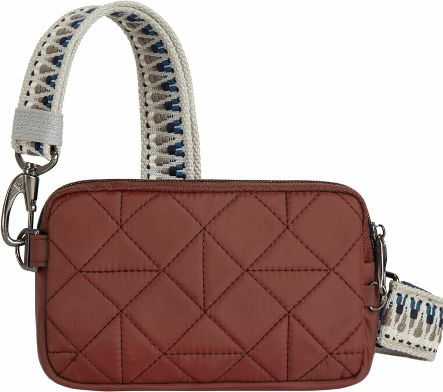 Travelon Crossbody Handbags | Travelon Boho Anti-Theft Phone Sling, Paprika