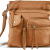 Krediz Crossbody Handbags | Genuine Leather Cross Body Bag - Super Soft & Durable Crossbody Bags For Women & Men - Bronze Hardware With Adjustable Strap