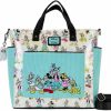 Loungefly Crossbody Handbags | Loungefly Disney100 Mickey And Friends Classic All Over Print Iridescent Convertible Tote Bag