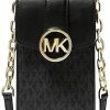 Michael Kors Crossbody Handbags | Michael Kors Carmen Small Logo Smartphone Crossbody Bag (Black Signature)