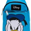 Buckle-Down Crossbody Handbags | Disney Bag, Sling, Donald Duck Face Close Up, Blue, Bounding, Vegan Leather