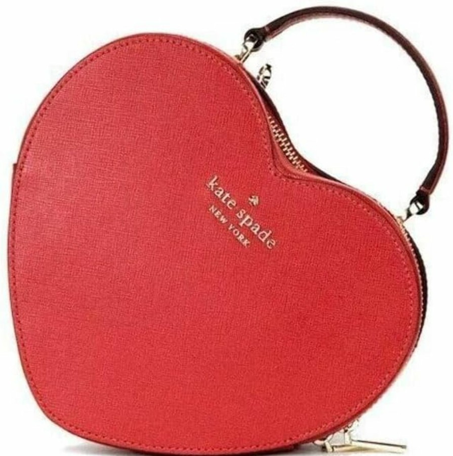 Kate Spade New York Crossbody Handbags | Kate Spade New York Love Shack Heart Purse Crossbody Handbag (Candied Cherry)