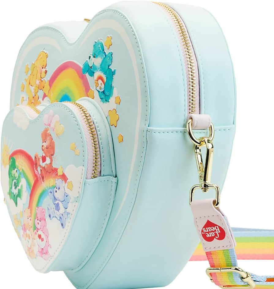 Loungefly Crossbody Handbags | Loungefly Care Bears Heart Cloud Party Crossbody Bag