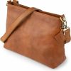 BERLINER BAGS Crossbody Handbags | Berliner Bags Vintage Leather Shoulder Bag Marbella Crossbody Handbag For Women - Brown