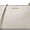 Michael Kors Crossbody Handbags | Michael Kors Trisha Leather Medium Triple Compartment Crossbody (Lt Cream Multi)