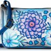 Anuschka Crossbody Handbags | Anna By Anuschka Hand Painted Leather Women'S Mini Wide Crossbody